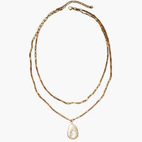 18K Gold Plated Pearl Pendant Necklace