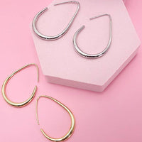 Minimalist Teardrop Hoop Earrings