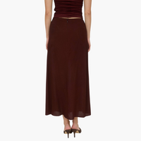 Side Slit High Waist Midi Skirt