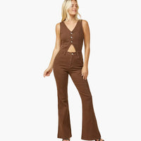 Boho Cut Out Bootcut Denim Jumpsuit