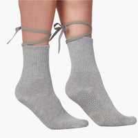 The Nina Grip Socks - Grey