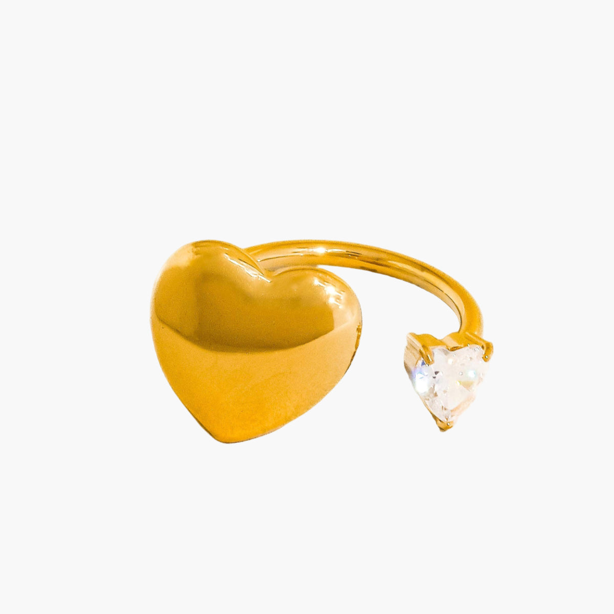 Dream 18K Non-Tarnish Heart CZ Ring