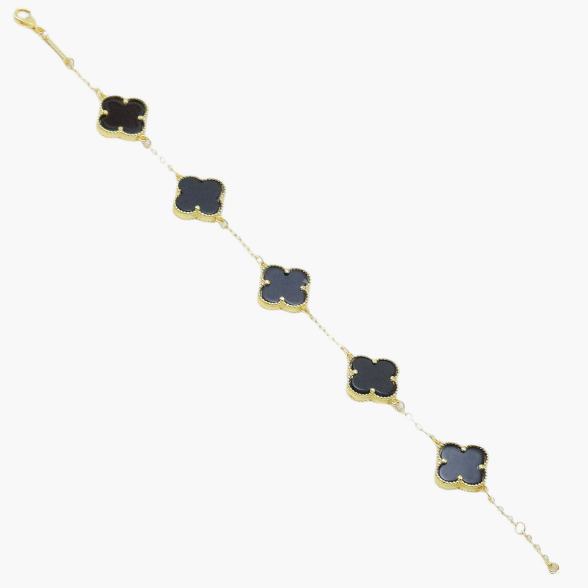 Enamel Flower Link Bracelet