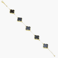 Enamel Flower Link Bracelet