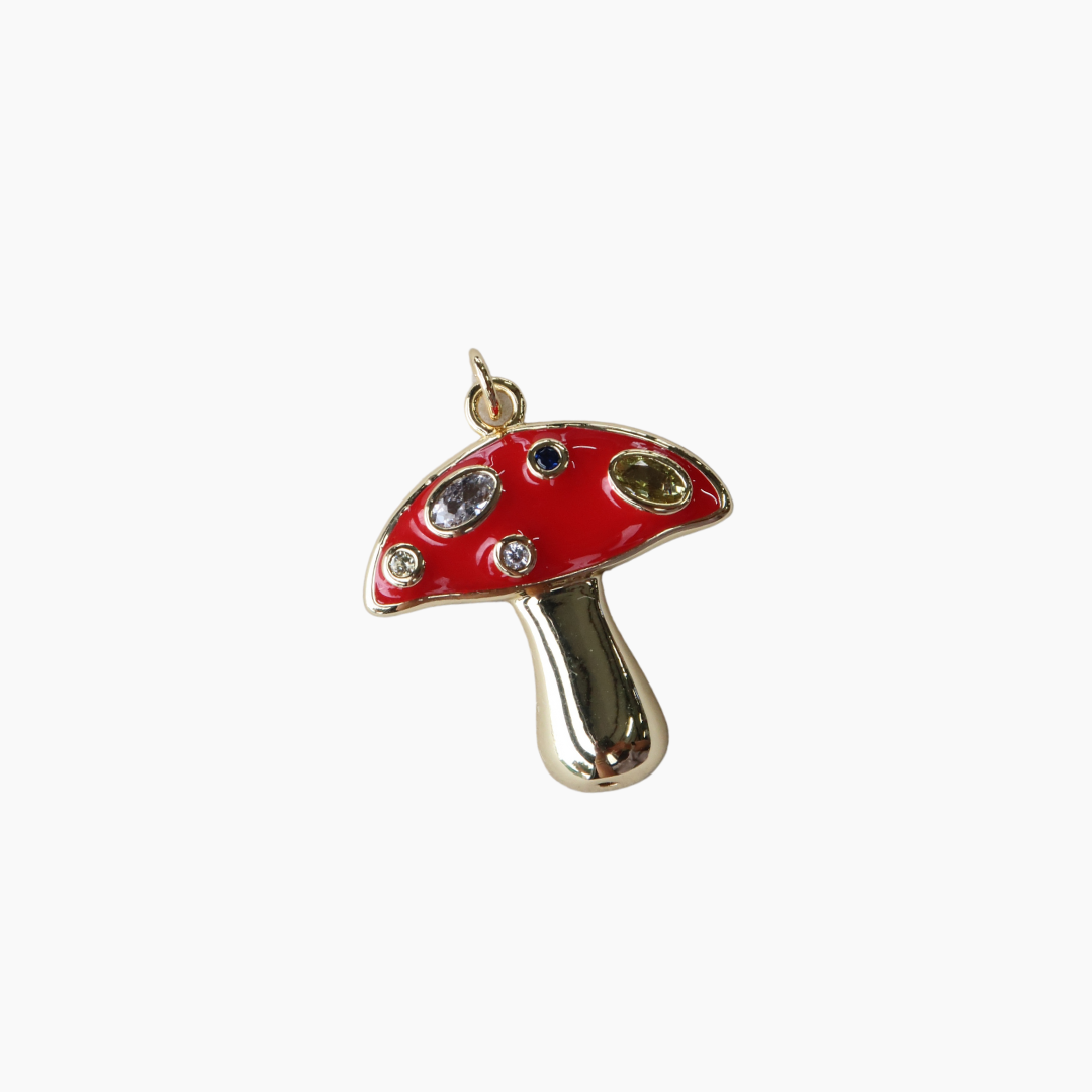 Big Enamel Mushroom Charm