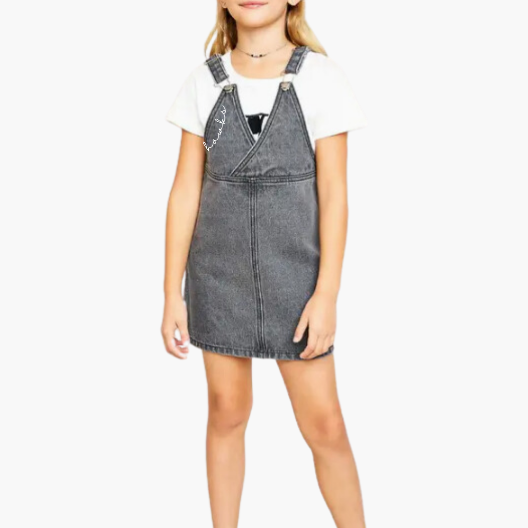 Girl's Denim Overall Spirit Dress