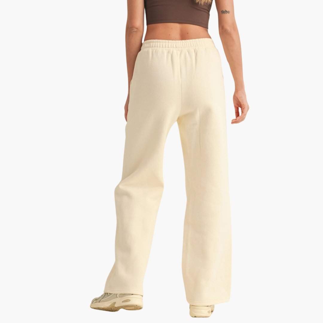 Cozy Fleece Wide Leg Sweatpants