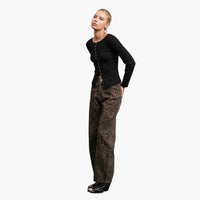 Leopard Print Barrel Pants