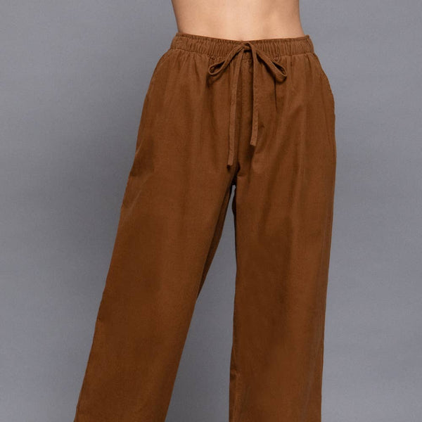 Drawstring Corduroy Pants