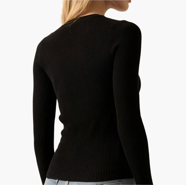 Shaper Fit Long Sleeves Rib-Knit Top