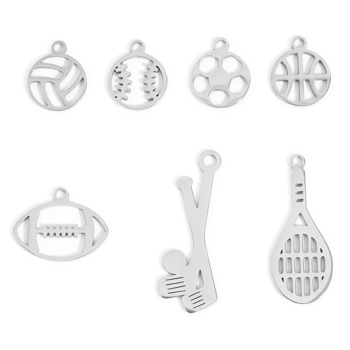 Stainless Steel Sports Charm