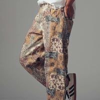 Boho Patchwork Wide Leg Pants