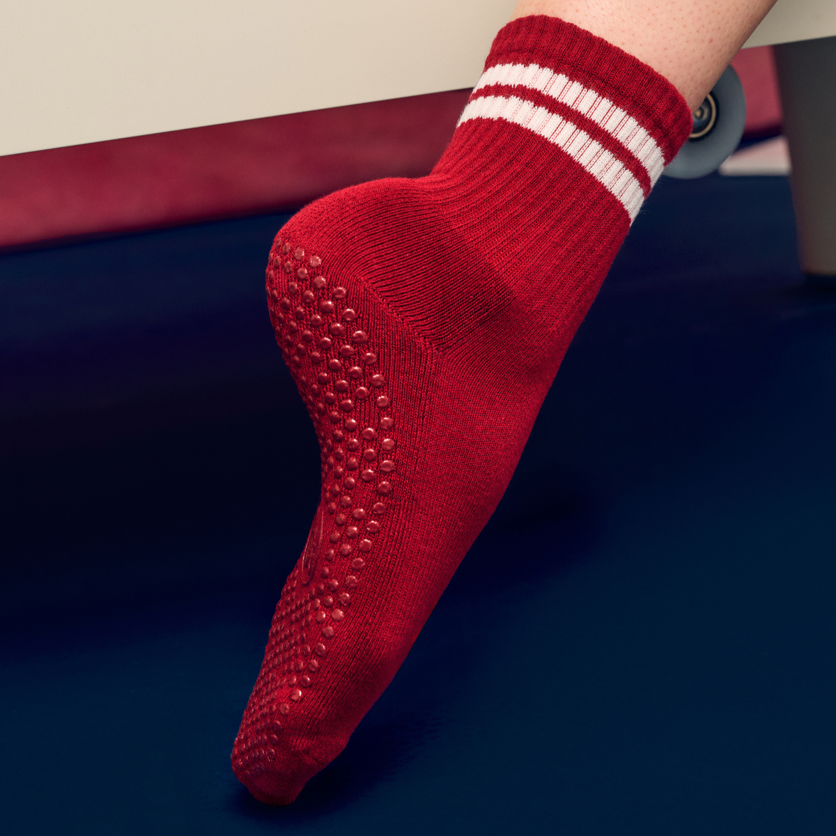 Crew Non Slip Grip Socks - Crimson Dream