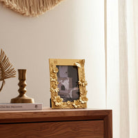 Gold Resin Boho Picture Frame - 4x6 in.