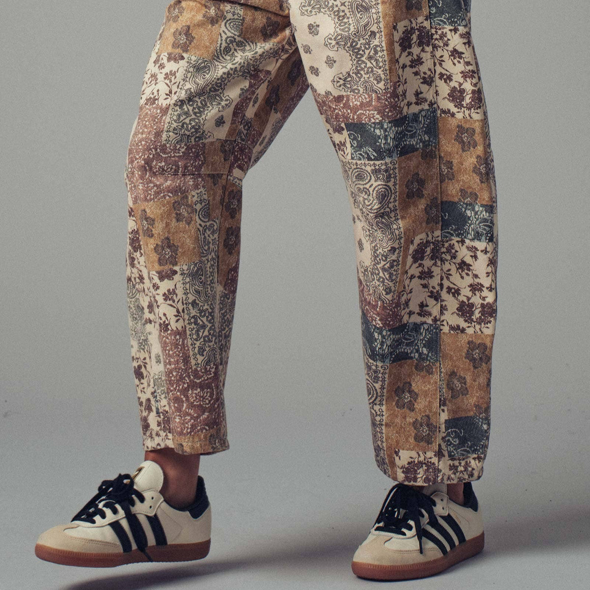 Boho Patchwork Wide Leg Pants