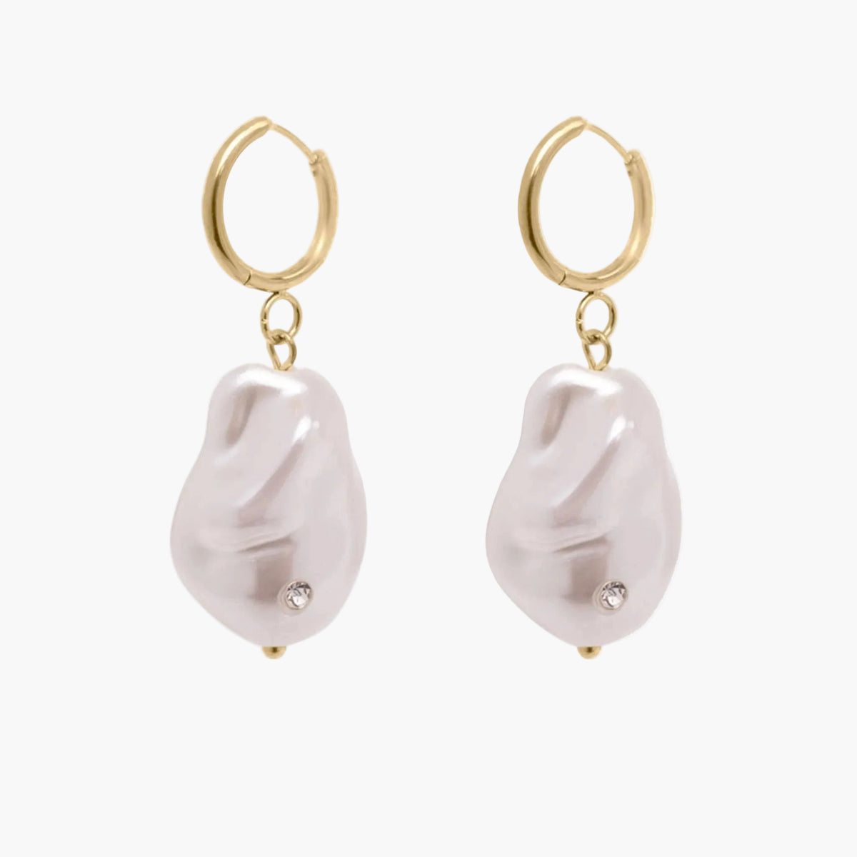 Stone Freshwater Pearl Earrings