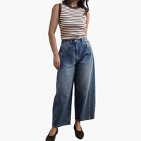 Mid Rise Horseshoe Jeans