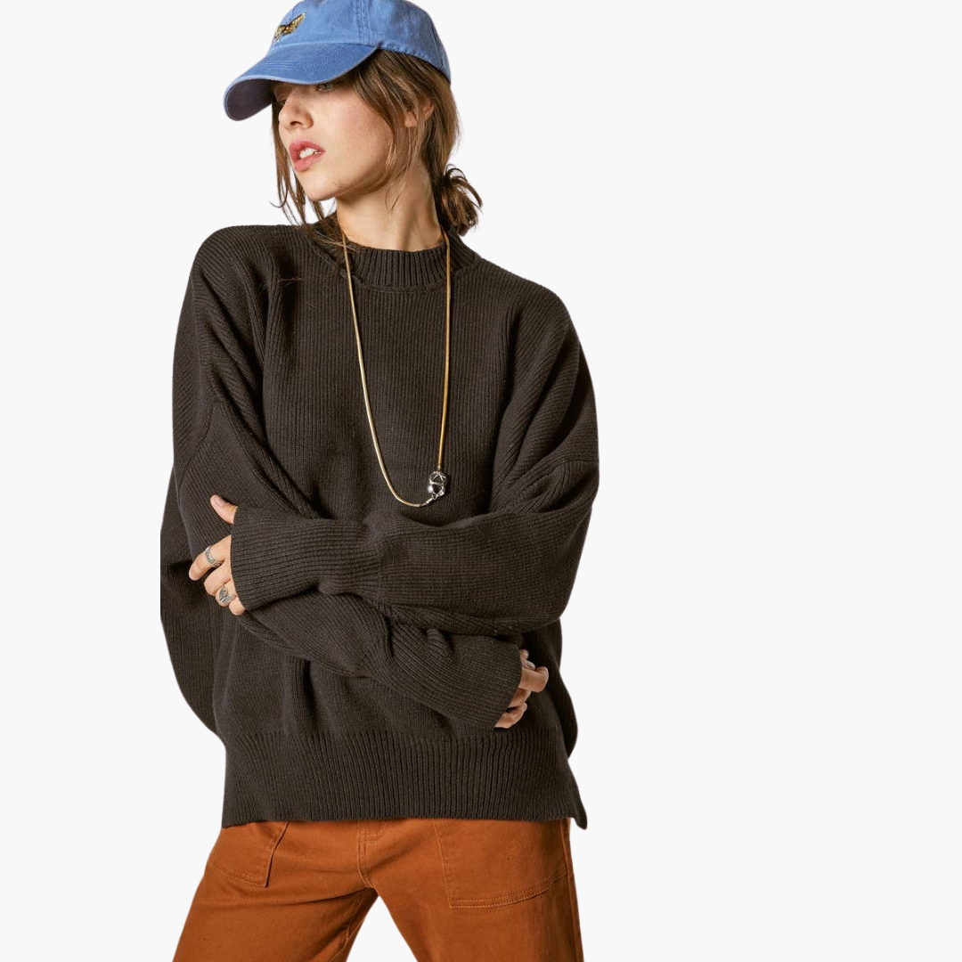 Black Oversized Long Sleeve Sweater