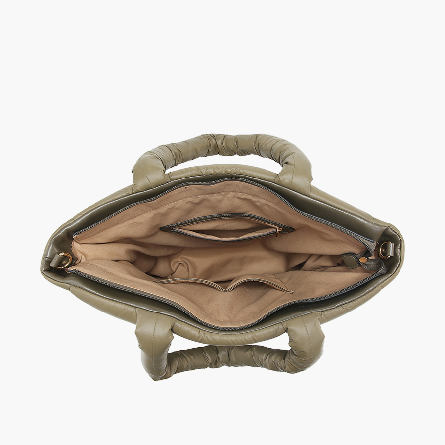 Gun Metal Kiersten Puffer Hobo w/ Strap