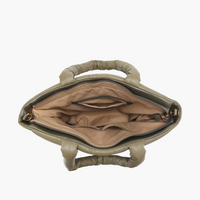 Gun Metal Kiersten Puffer Hobo w/ Strap