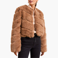 Paula Cropped Faux Fur Jacket