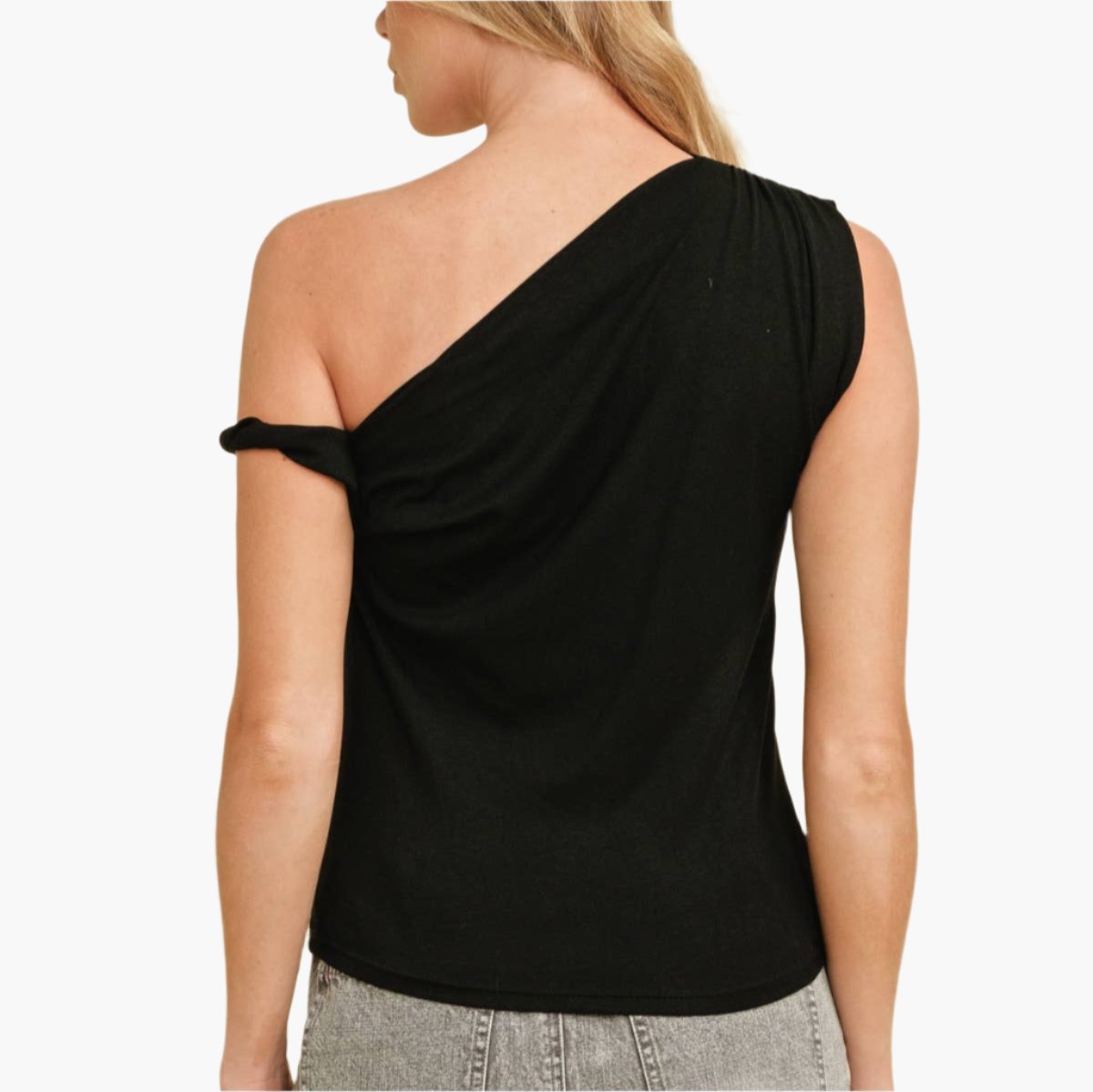 Asymmetrical Twist Tie Top