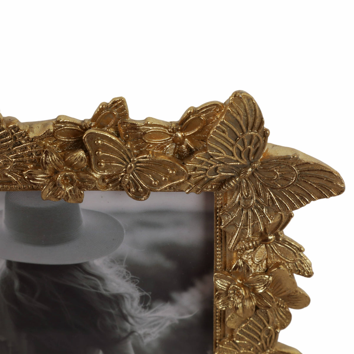 Gold Polyresin Butterfly Picture Frame - 5x7 in.