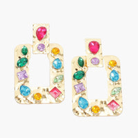 Multi Colored Rhinestone Party Earring