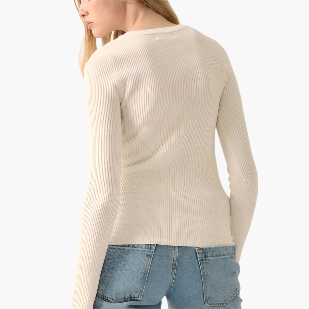 Shaper Fit Long Sleeves Rib-Knit Top