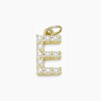 Pearl Initial Letter Charms