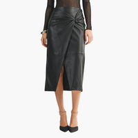Black Knot Wrap Skirt