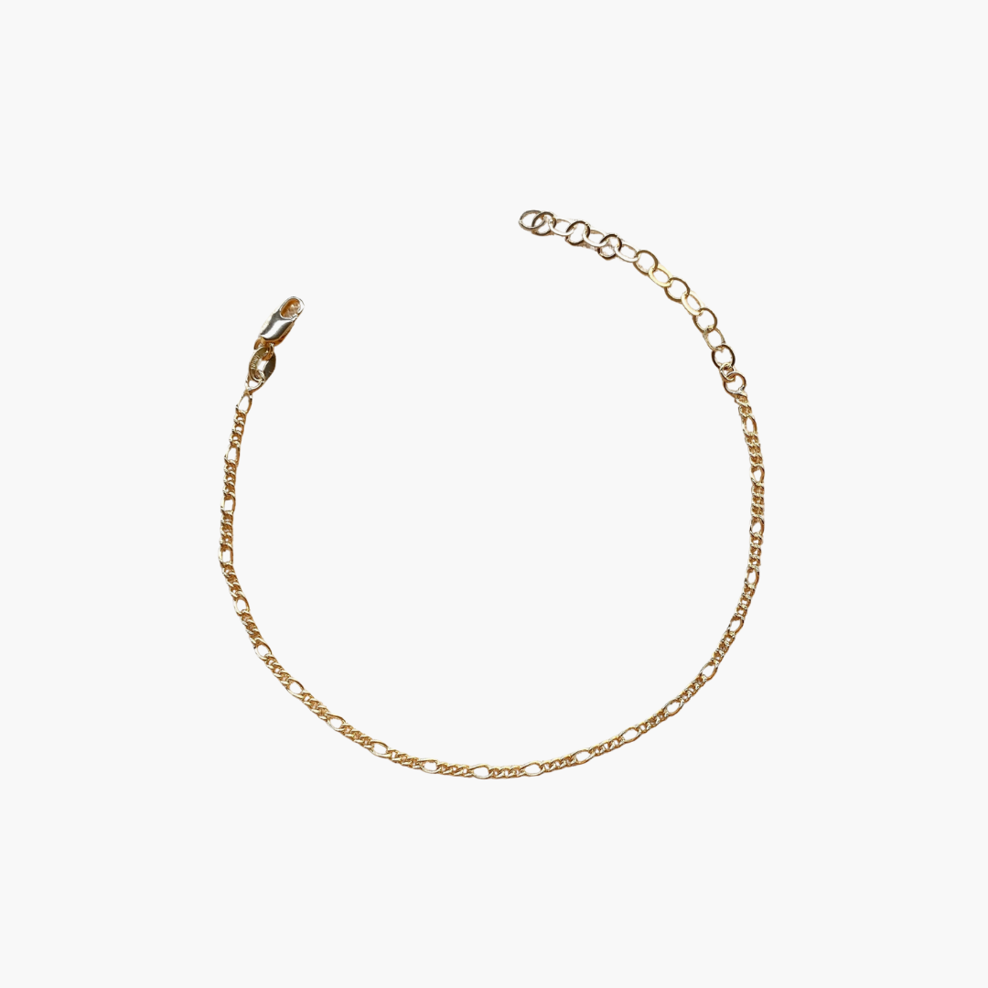 18K Gold Filled Figaro Anklet