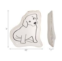 White/Black Ceramic Puppy Trinket Tray