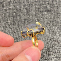 18K Gold Plated Gemstone Cocktail Ring
