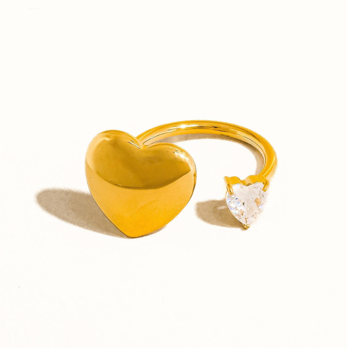 Dream 18K Non-Tarnish Heart CZ Ring