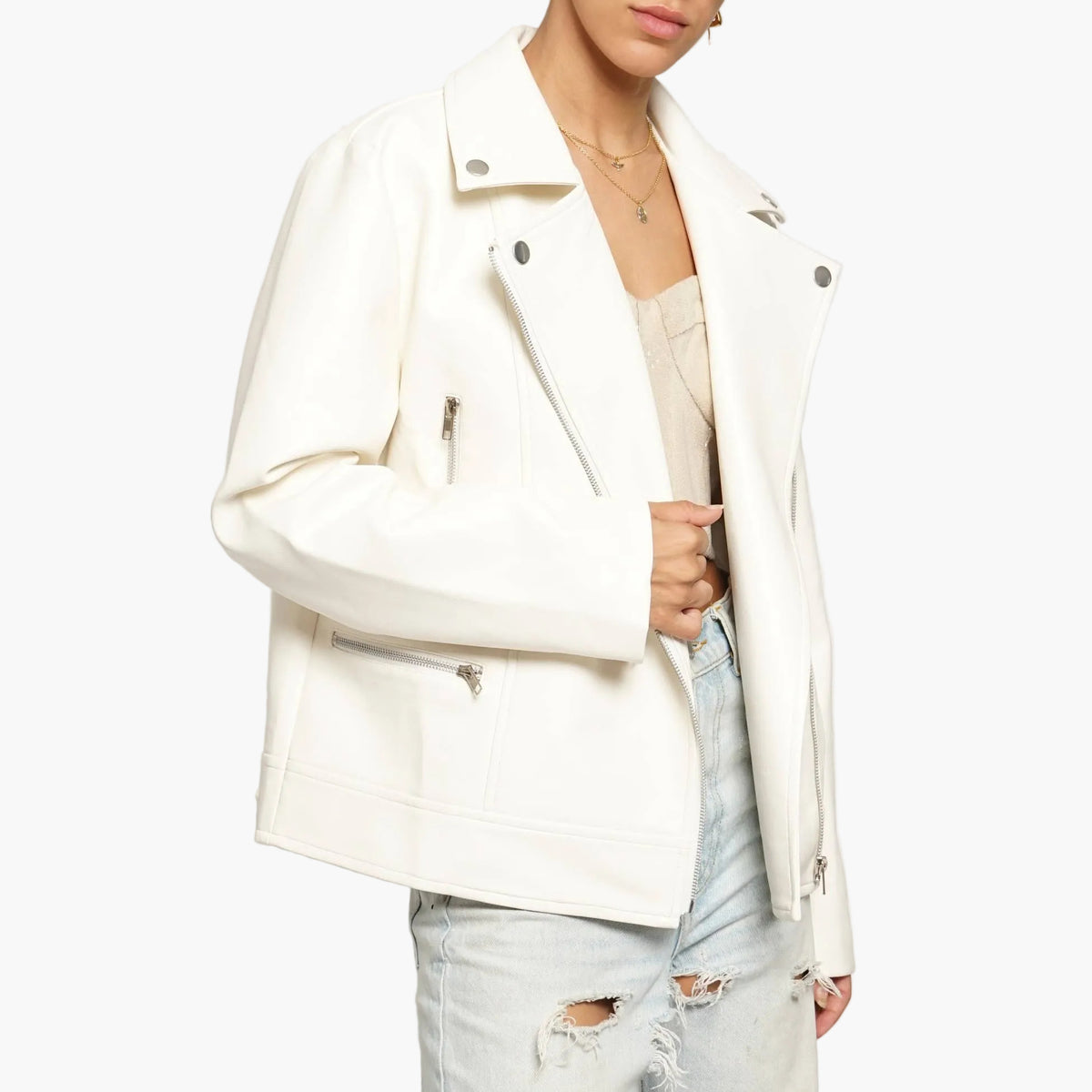 Vegan Leather Moto Jacket