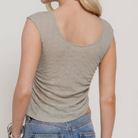 Sleeveless Reversible Boat Neck Stretch Lace Top