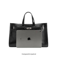 Melie Bianco Sutton Black Vegan Leather Tote Bag