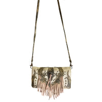 Lace Fringe Trifold Crossbody Wallet