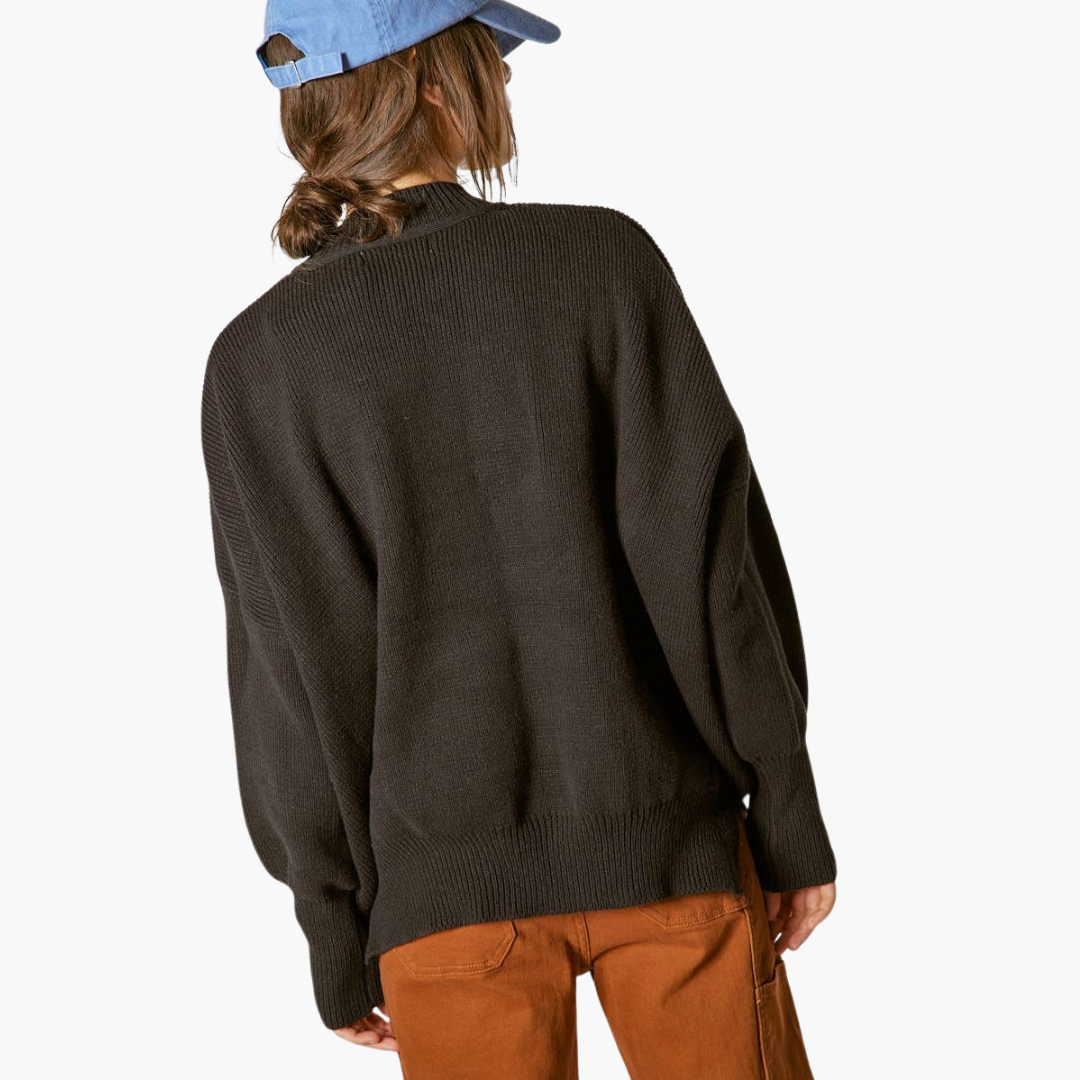 Black Oversized Long Sleeve Sweater