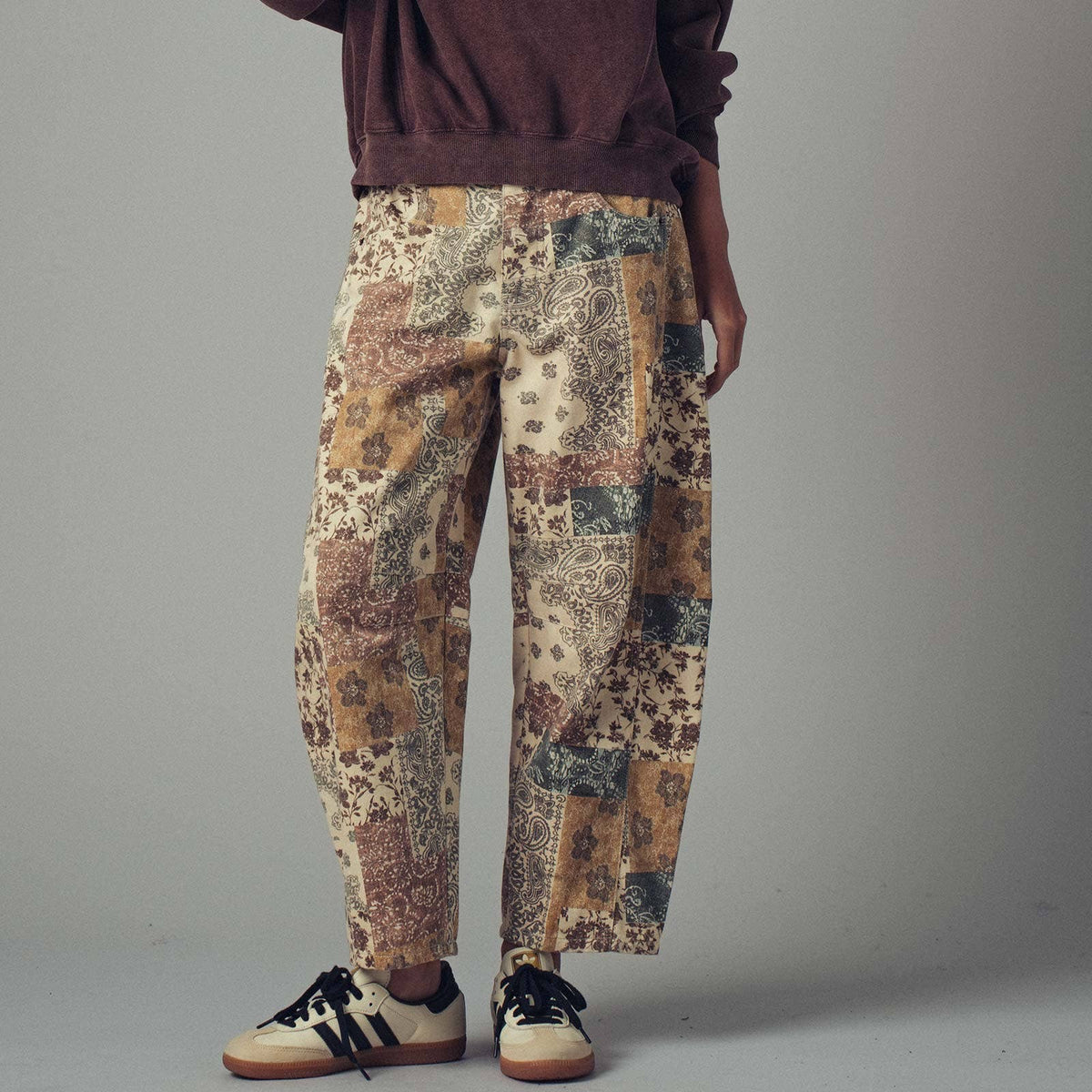 Boho Patchwork Wide Leg Pants