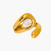 Ronnie 18K Gold Plated Non-Tarnish Wrap CZ Ring