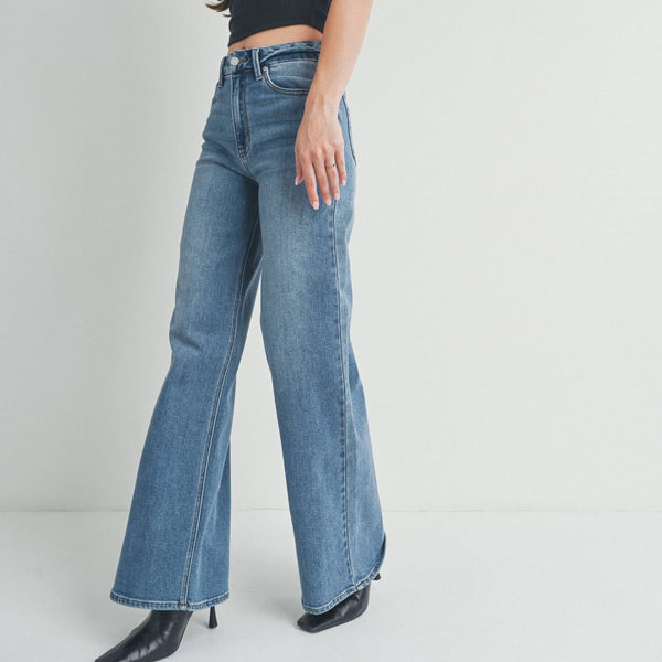 JBD High Rise Palazzo Wide Leg Jean