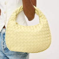 Butter Yellow Wendy Woven Shoulder Bag