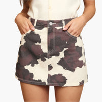 Animal Print Low Waist Mini Skirt