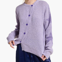 Lavender Star Sleeve Button Up Cardigan