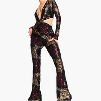 Vegas Kick Flare Sequin Jumpsuit