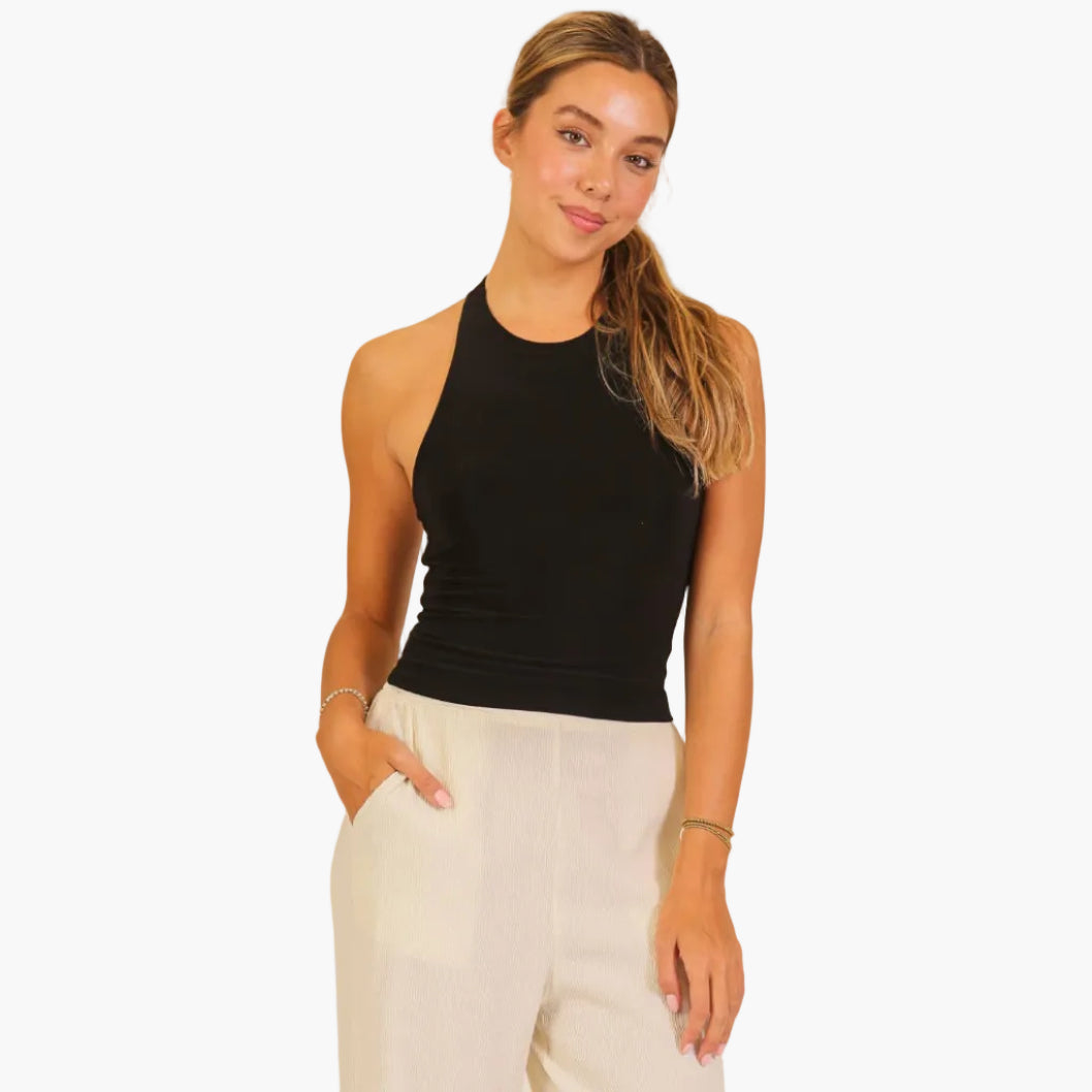 Chain Back Halter Top