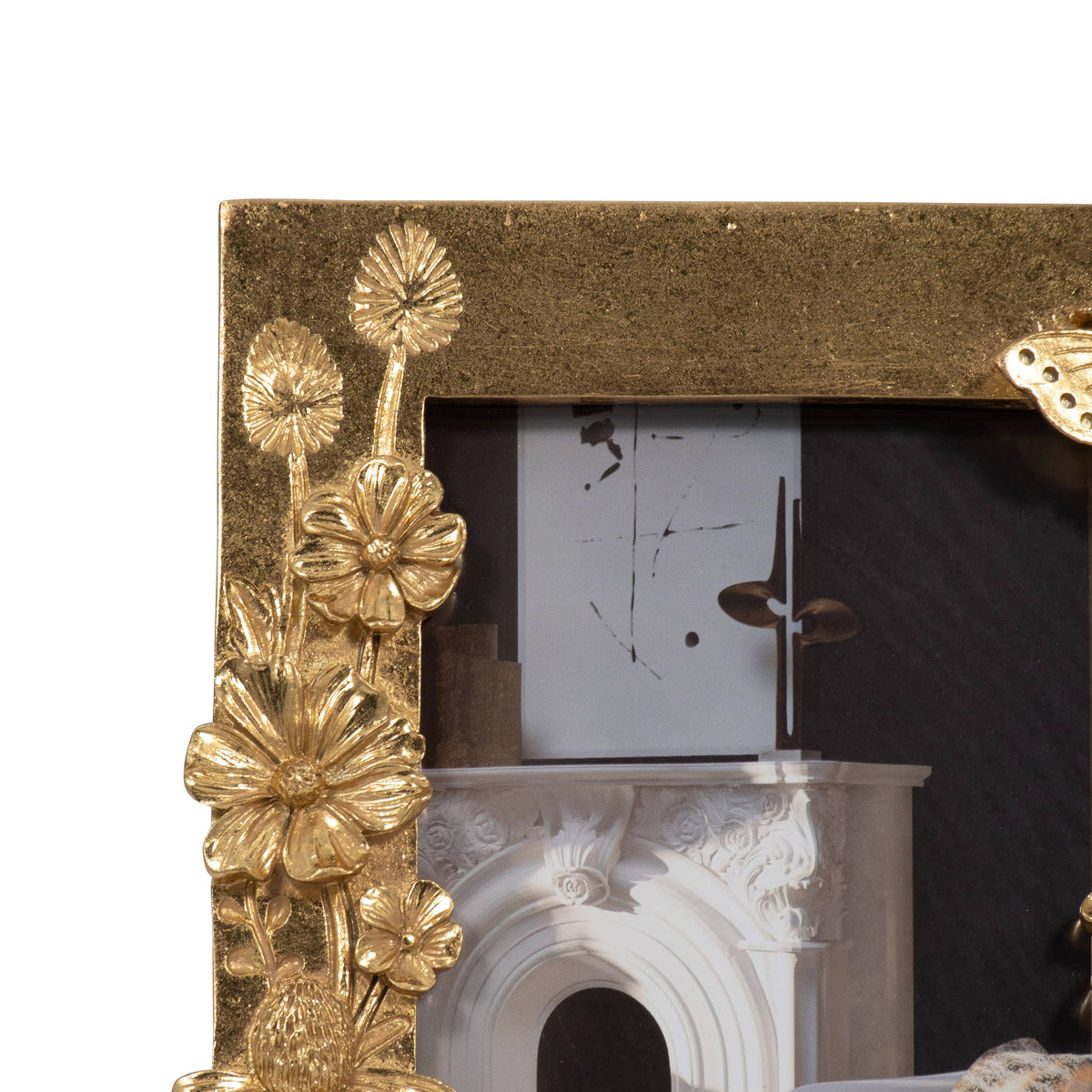 Gold Resin Boho Picture Frame - 4x6 in.