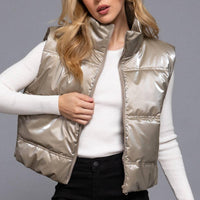 Metallic Puffer Vest